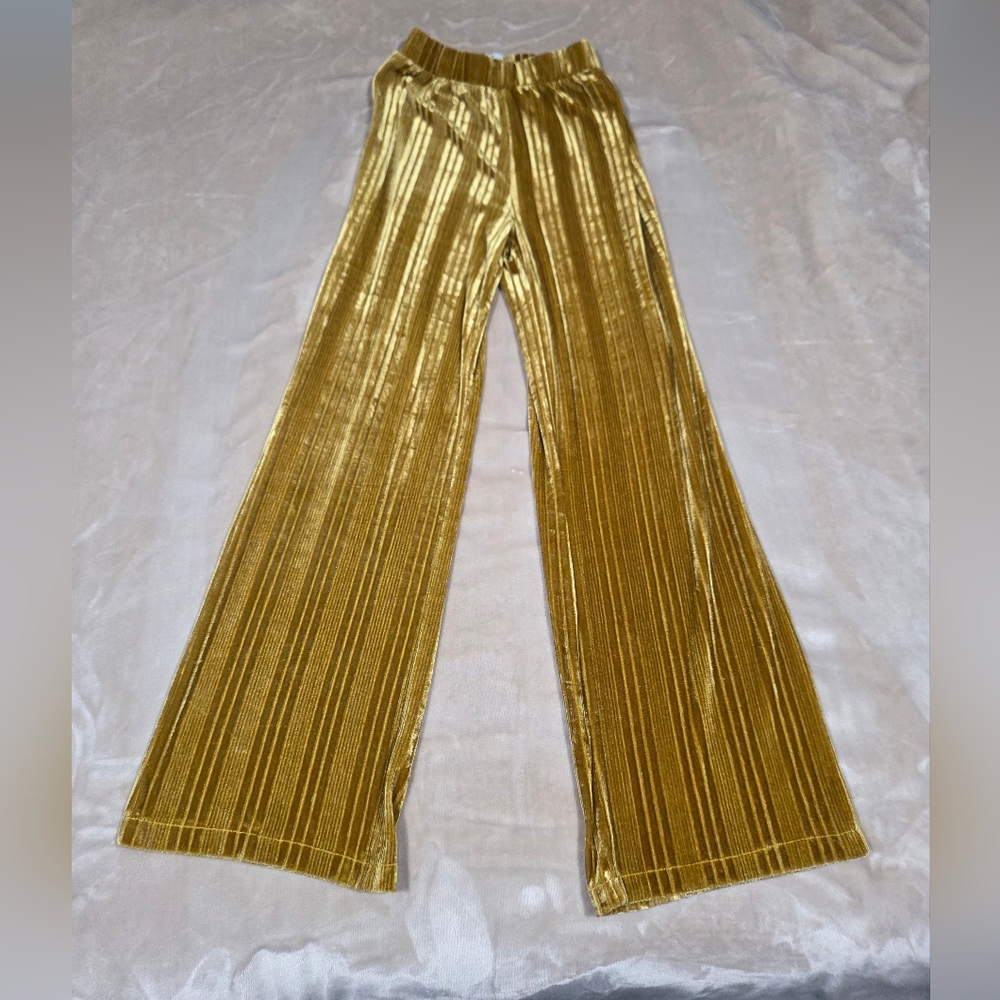 BP Gold Velvet Pants Xs